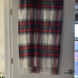 Plaid Red and Black Women's Scarf